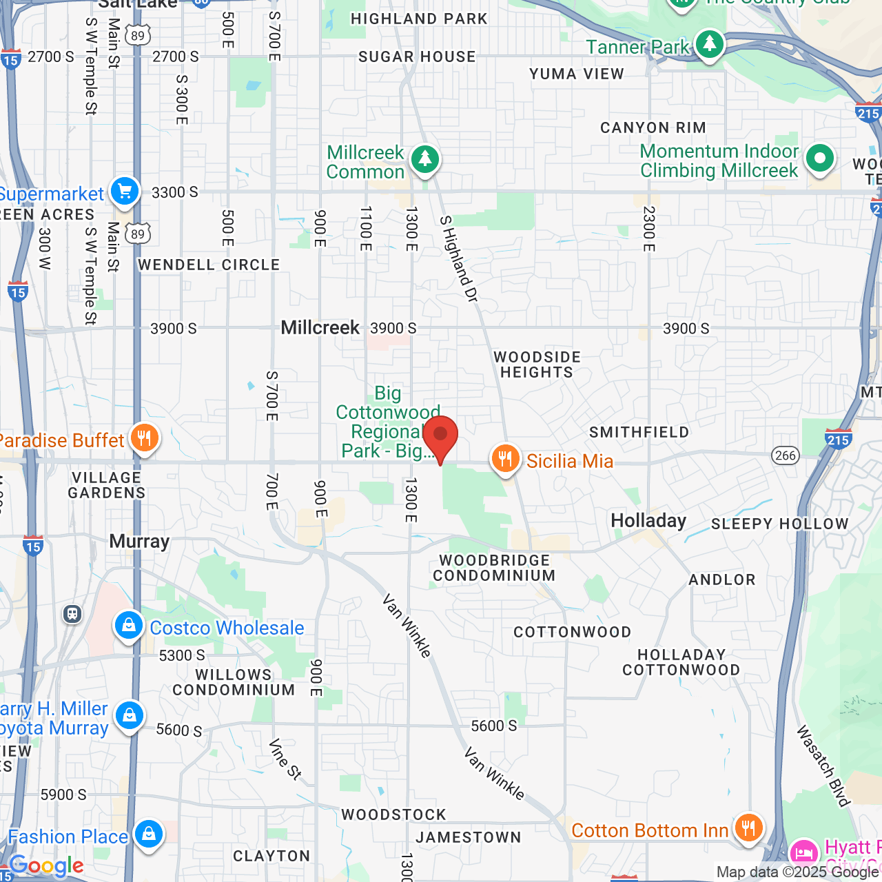 Google map image of our location in 1434 E 4500 S Salt Lake City, UT