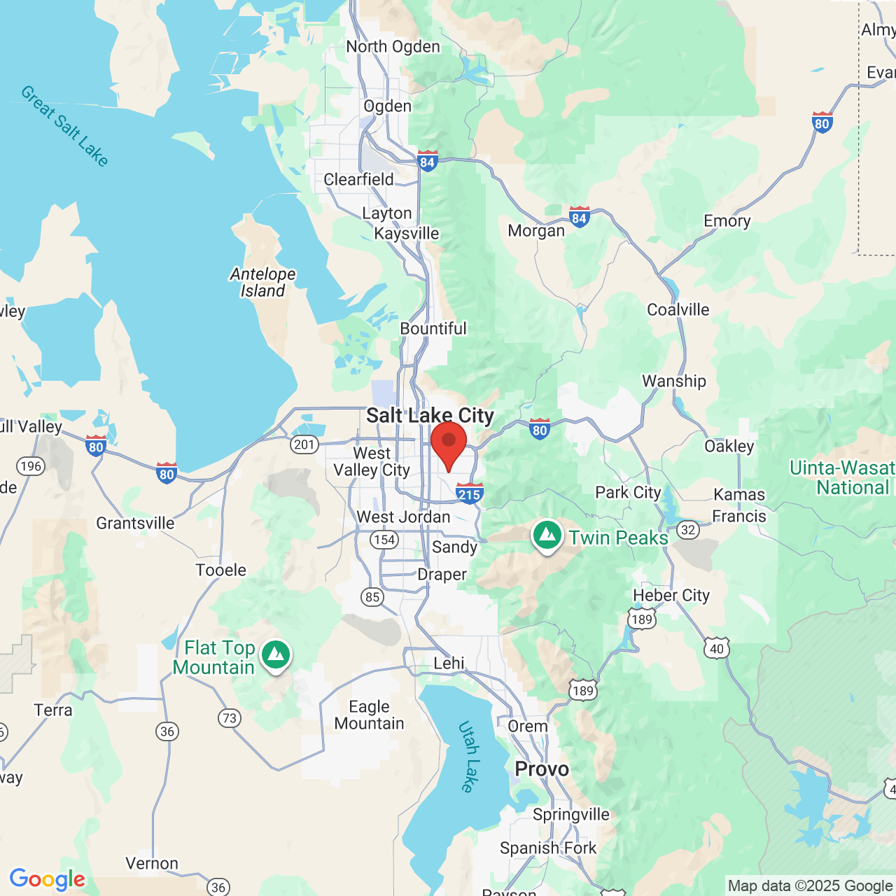 Google map image of our location in 1434 E 4500 S Salt Lake City, UT